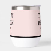 Moderne rosa Braut-Team-Blush (Links)