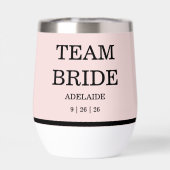 Moderne rosa Braut-Team-Blush (Rückseite)