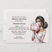 Moderne rosa Braut zum Brautparty Einladung (Vorderseite)