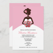 Moderne rosa Bridal Dusche Einladung (Vorne/Hinten)