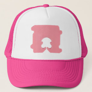 Moderne rosa Brotclip Geometrische Silhouette Truckerkappe