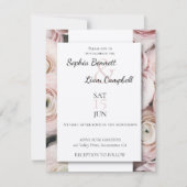 Moderne, rosa Butterbecher-Blume Einladung (Vorderseite)