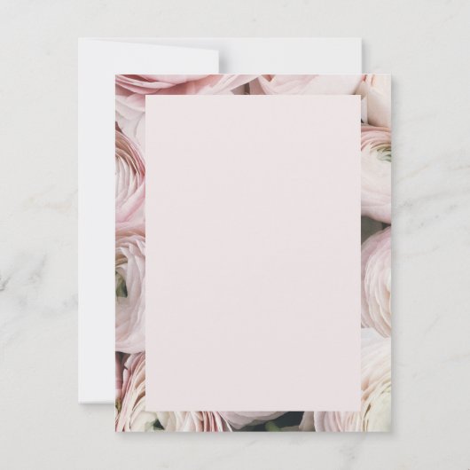 Moderne, rosa Butterbecher-Blume Einladung (Rückseite)