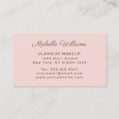 Moderne rosa Camouflage Imitate Glitzer Beruflich Visitenkarte (Rückseite)