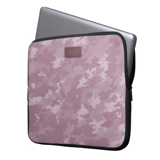 Moderne rosa Camouflage Stilvolle Camouflage Lapto Laptopschutzhülle (Vorderseite Links)