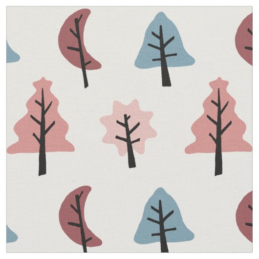 Moderne rosa Cookie Form Baumstruktur Muster Urlau Stoff (Nahaufnahme)