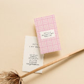 Moderne rosa Creme Abstrakt Trendy Girly Visitenkarte