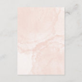 Moderne rosa Creme florale Hochzeitskarten Begleitkarte (Rückseite)