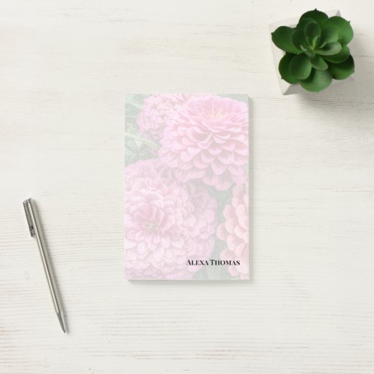 Moderne rosa Dahlien Post-it Klebezettel (Büro)