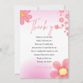 Moderne rosa Deko-Themen Kinderdusche danke (Vorderseite)