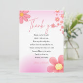 Moderne rosa Deko-Themen Kinderdusche danke (Stehend Vorderseite)