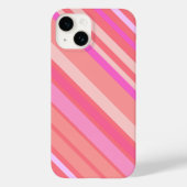 Moderne rosa Diagonalstreifen Niedlich Case-Mate iPhone Hülle (Rückseite)