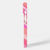 Moderne rosa Diagonalstreifen Niedlich Case-Mate iPhone Hülle (Rückseite / Links)