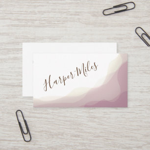 Moderne rosa Drehskriptsymbole Visitenkarte