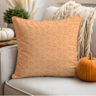 Moderne rosa Dreiecke in Orange Kissen