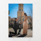 Moderne rosa Dreifache Einladung zum Hochzeitsfeie (Cover)