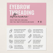 Moderne rosa, einfache Eyebrow-Threading-Nachsorge (Vorne & Hinten)