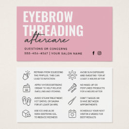 Moderne rosa, einfache Eyebrow-Threading-Nachsorge