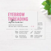 Moderne rosa, einfache Eyebrow-Threading-Nachsorge (Schreibtisch)