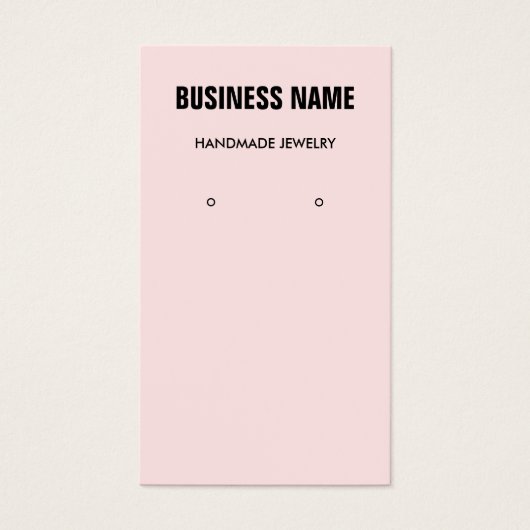 Moderne rosa, einfache, trendige Ohrring-Grafikkar (Vorderseite)