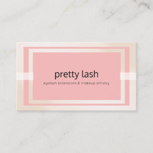 Moderne rosa Eyelash und Makeup Artistry Visitenkarte