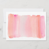 Moderne rosa Farbe Pinselstriche Personalisiert Mitteilungskarte (Rückseite)