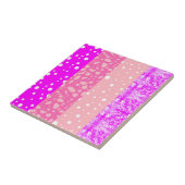 Moderne rosa Farben (Textur) Dekorative Quadrat Fliese (Seite)