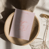 Moderne rosa farbenfrohe Pasteleisen Hochzeit Save The Date