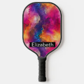 Moderne Rosa Farbfusion Personalisiert Pickleball Schläger (Vorderseite)