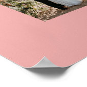 Moderne, rosa Farbkollage mit minimalem Foto Poster (Ecke)
