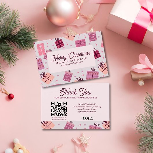 Moderne rosa Feierliche Business Frohe Weihnachten