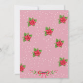 Moderne rosa Feierliche Weihnachten und Neujahr fr (Rückseite)