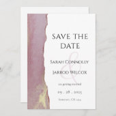 Moderne rosa Flachbett-Save the Date-Karte Save The Date (Vorne/Hinten)