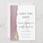 Moderne rosa Flachbett-Save the Date-Karte Save The Date (Vorderseite)