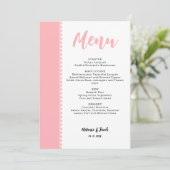 Moderne Rosa-Flachbildschirme Menükarte (Stehend Vorderseite)