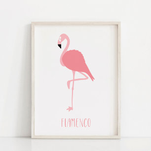 Moderne rosa Flamingo Kunst Poster