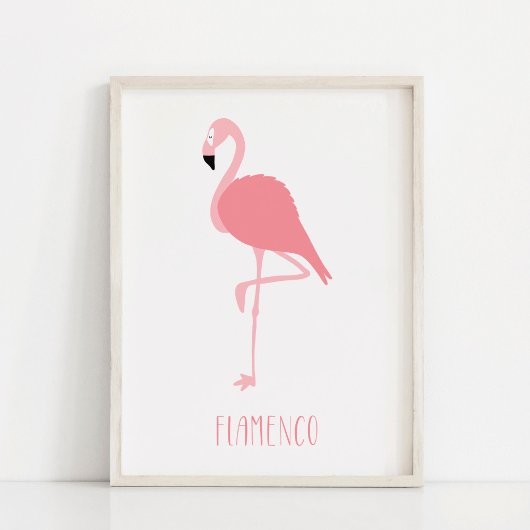 Moderne rosa Flamingo Kunst Poster
