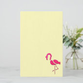 Moderne rosa Flamingokunst Briefpapier (Stehend Vorderseite)
