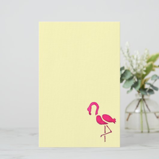 Moderne rosa Flamingokunst Briefpapier (Stehend Vorderseite)