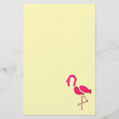 Moderne rosa Flamingokunst Briefpapier (Vorderseite)