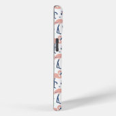 Moderne rosa Flamingos Monogramm Case-Mate iPhone Hülle (Rückseite / Rechts)
