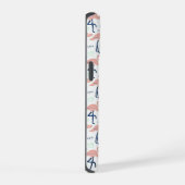 Moderne rosa Flamingos Monogramm iPhone 15 Hülle (Rechte Seite)