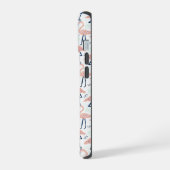 Moderne rosa Flamingos Monogramm iPhone 15 Hülle (Linke Seite)