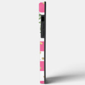 Moderne rosa Flamingos Tropenflora Personalisiert Case-Mate iPhone Hülle (Rückseite / Links)
