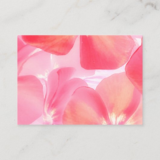 Moderne rosa Floral Diaper Raffel Begleitkarte (Rückseite)