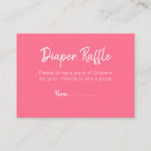 Moderne rosa Floral Diaper Raffel Begleitkarte (Vorderseite)