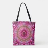 Moderne rosa, florale Abstrakte Kunst Tasche (Rückseite)