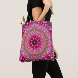 Moderne rosa, florale Abstrakte Kunst Tasche