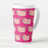 Moderne rosa, florale Farbe Milchtasse (Rechte Ecke)