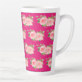 Moderne rosa, florale Farbe Milchtasse (Rechts)